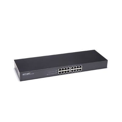 32Gbps Gigabit 16 Port Unmanaged Switch 17 بوصة Iron Shell مدمج في مزود الطاقة